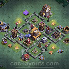 clash of clans builder hall 4 base