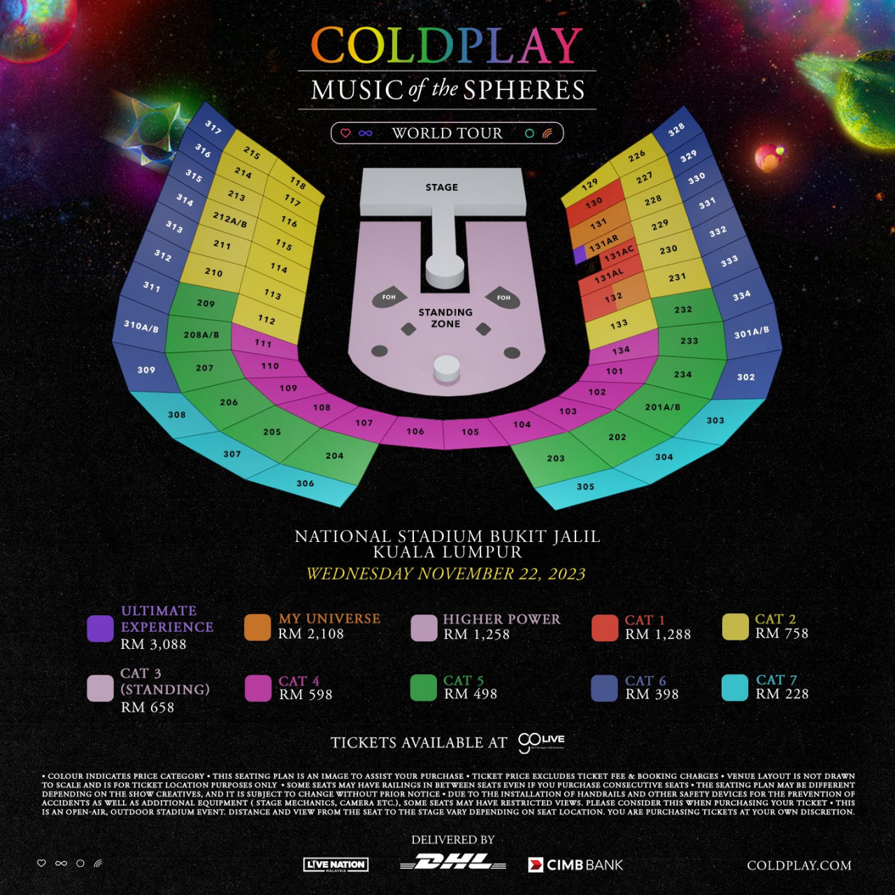 coldplay perth seating map