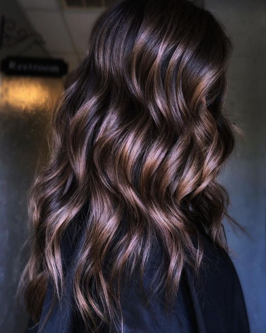 color of highlights for dark brown hair