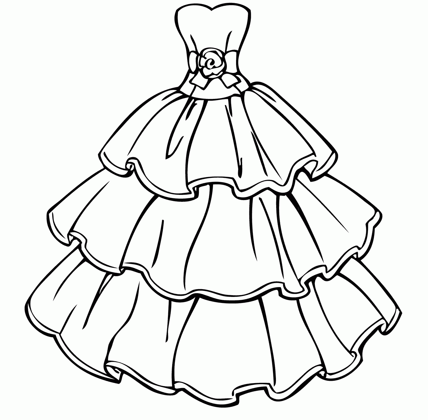 coloring pages for dresses