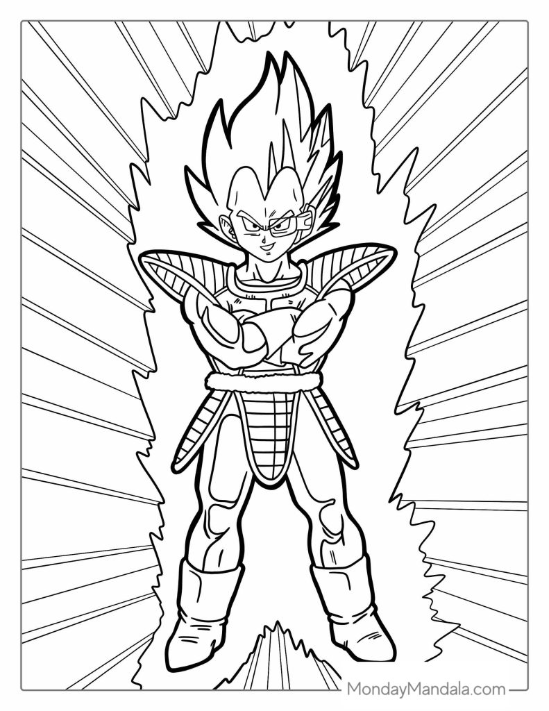 coloring sheets dragon ball z