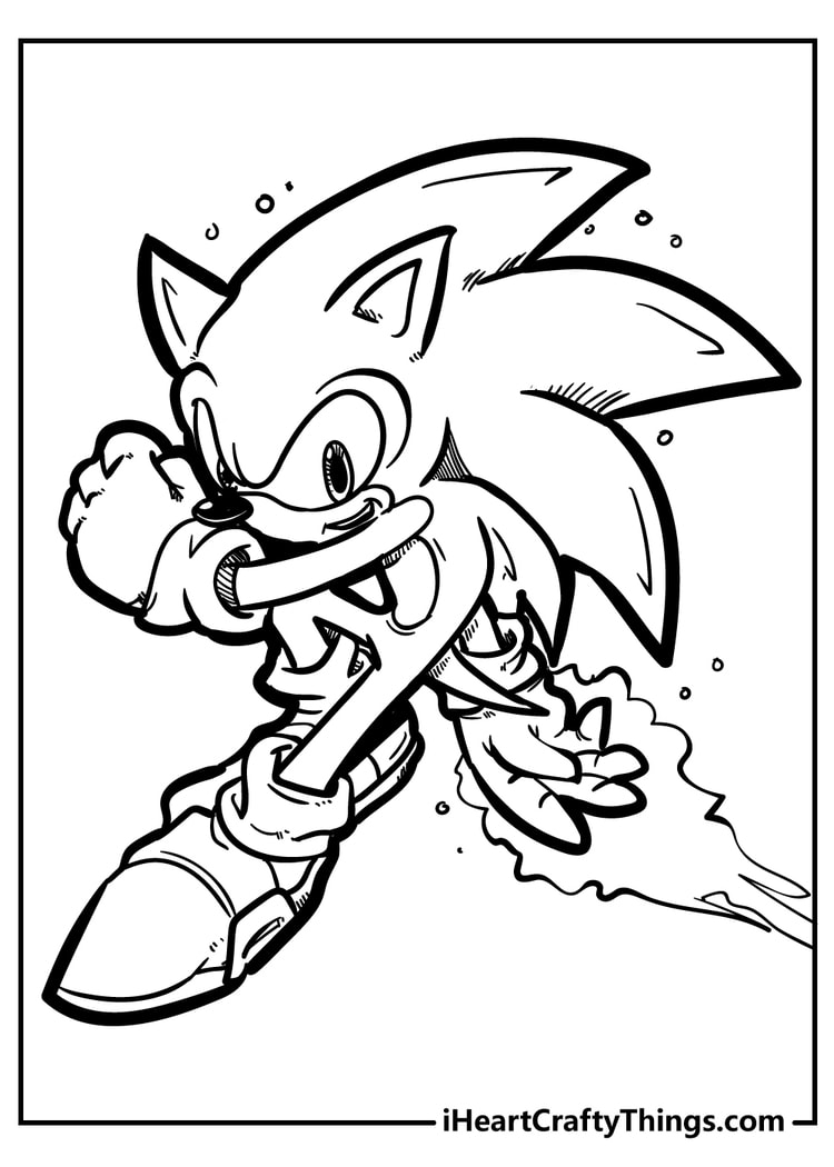 colouring pictures of sonic