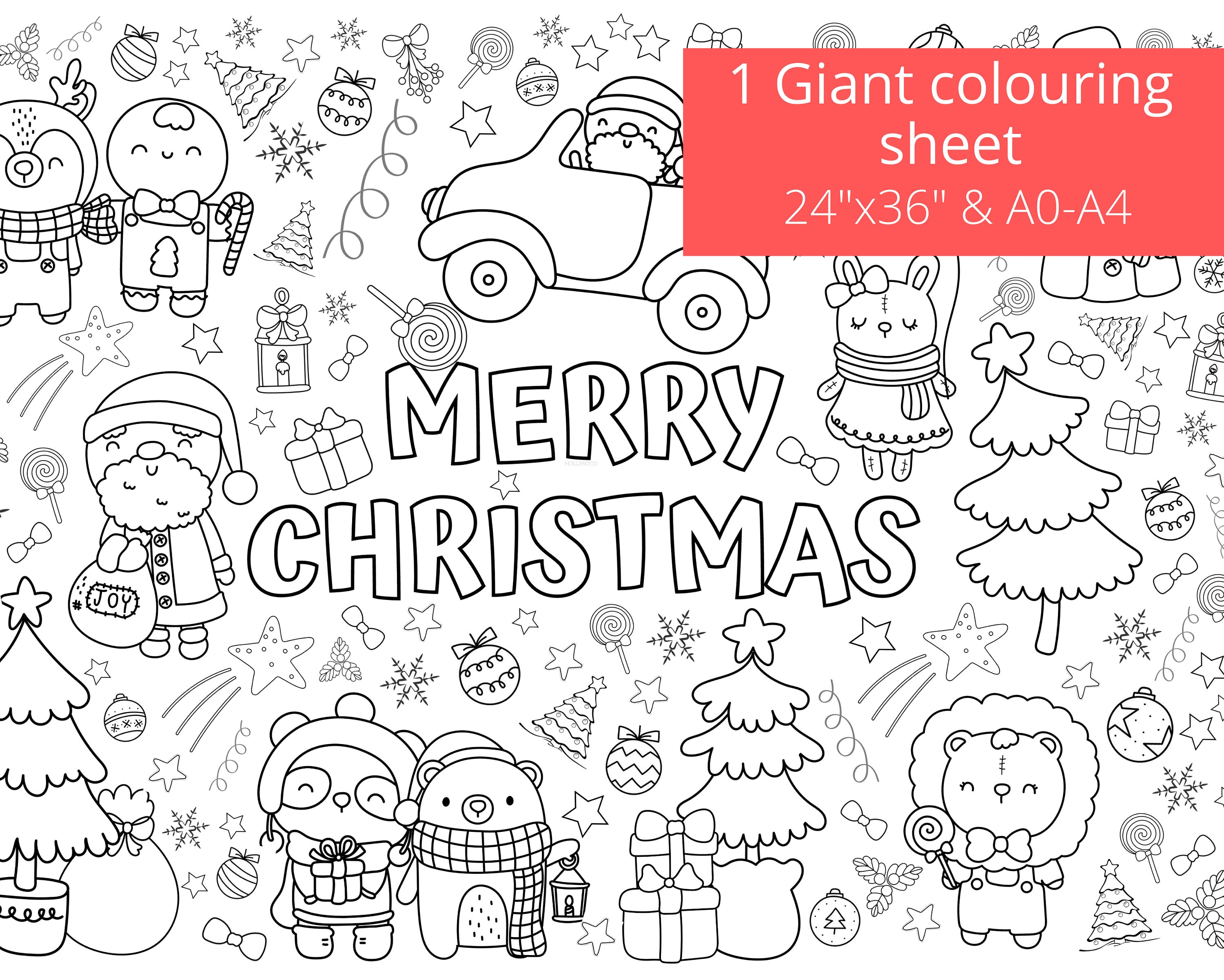 colouring sheets christmas