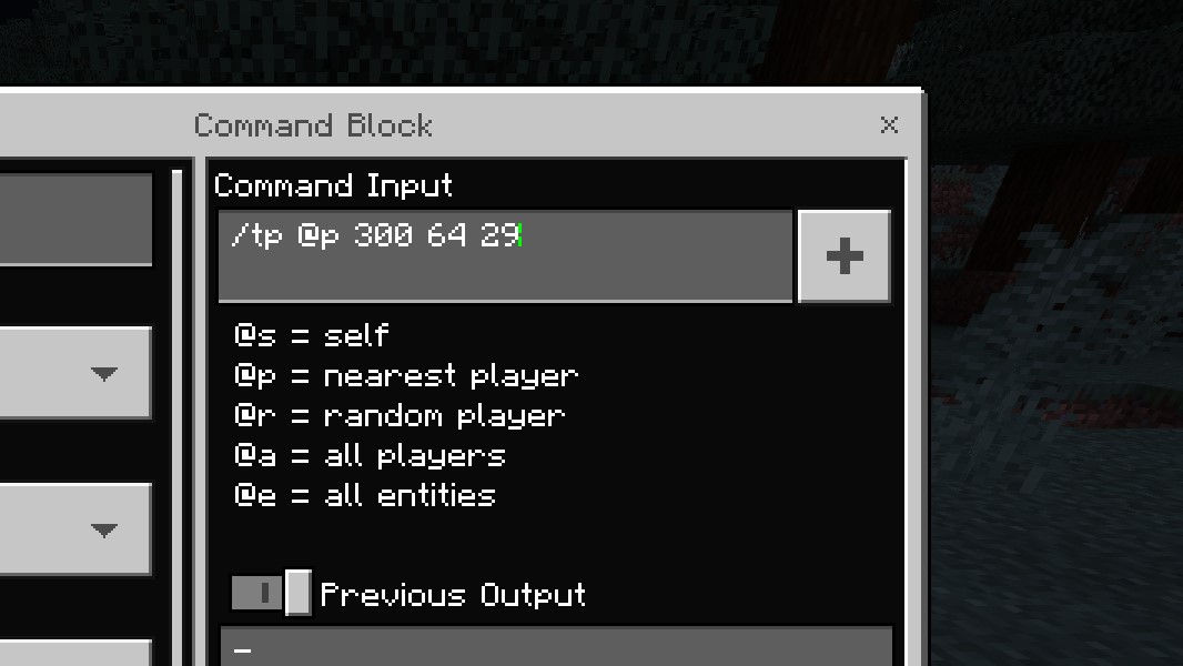 command block tp to coordinates