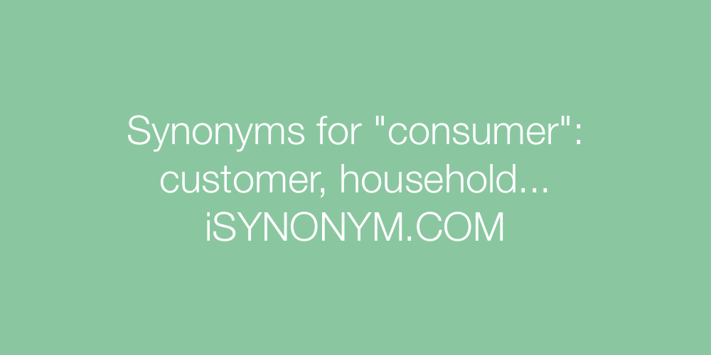 consumer thesaurus