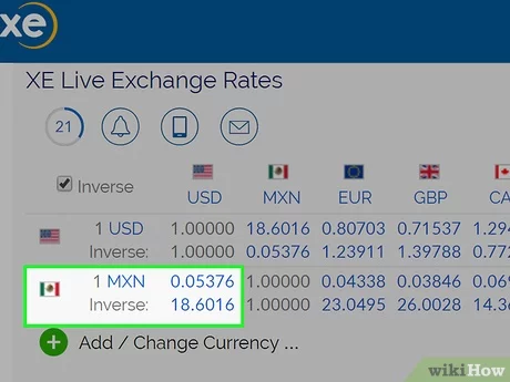 conversion rate mexican peso to us dollar