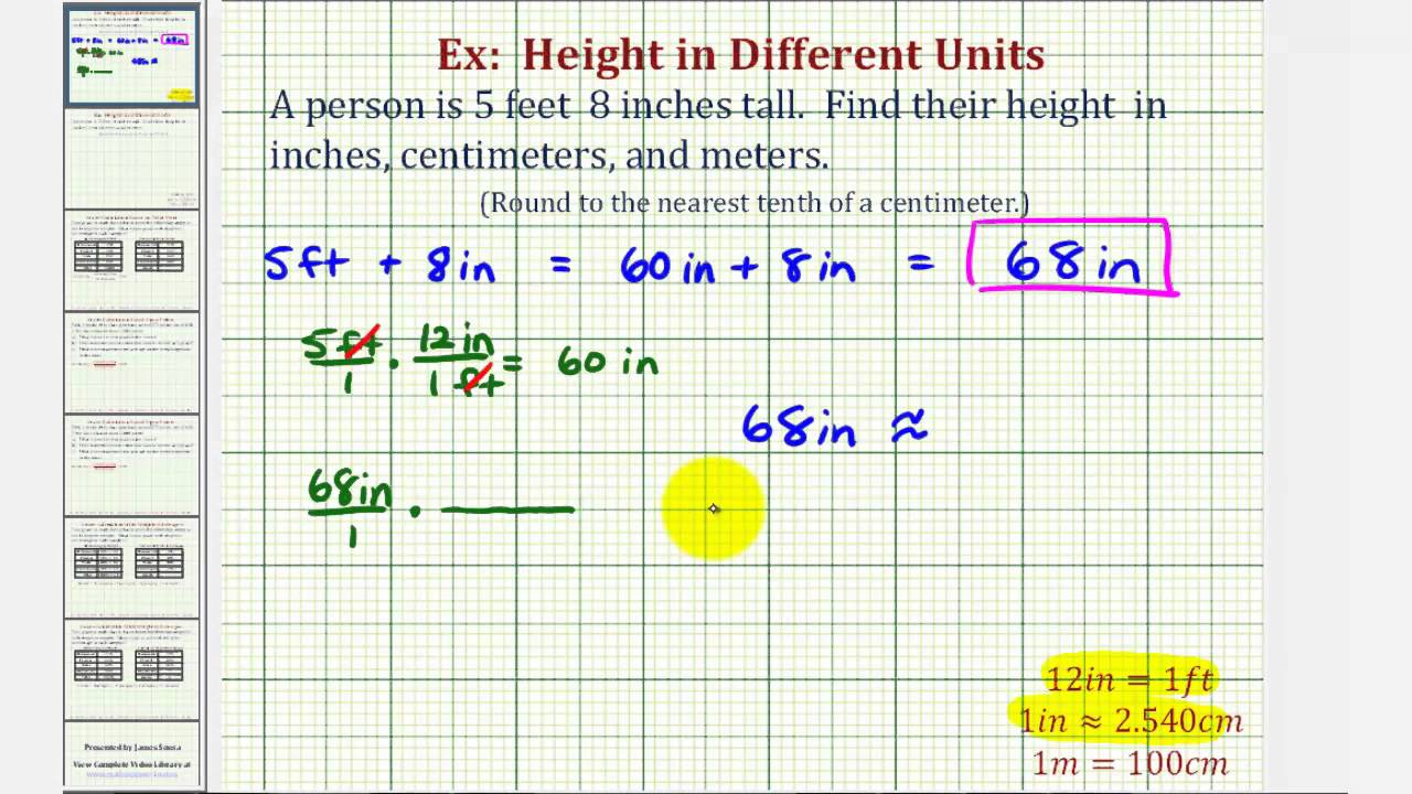 convert 5ft 4 inches to meters