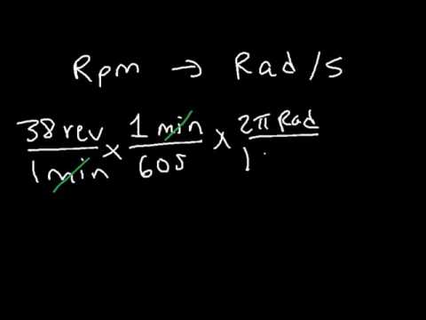 convert rpm to rad/s