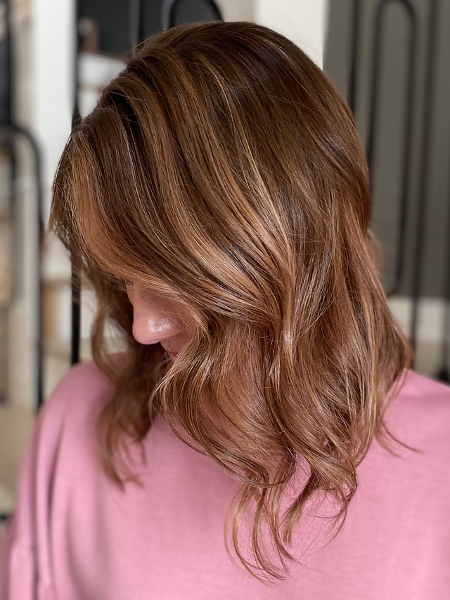 copper and blonde highlights