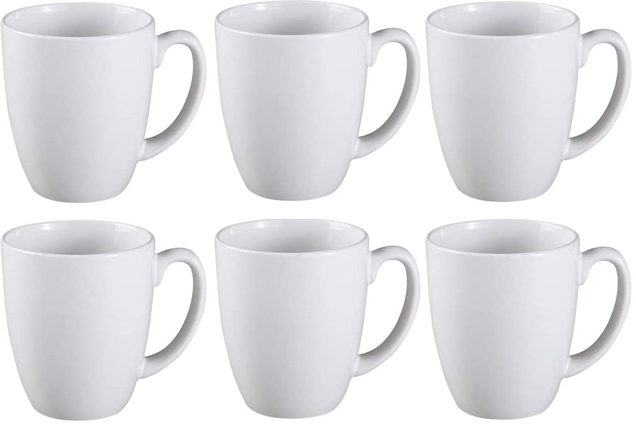 corelle white mugs