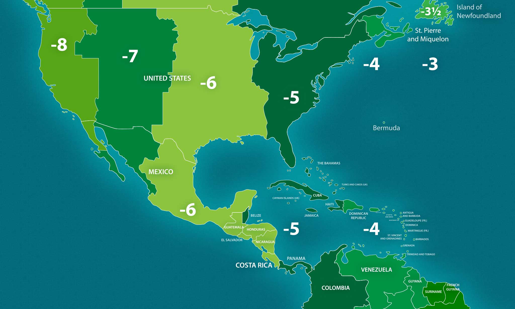 costa rica time difference