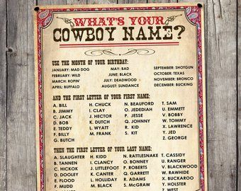 cowgirl nicknames generator