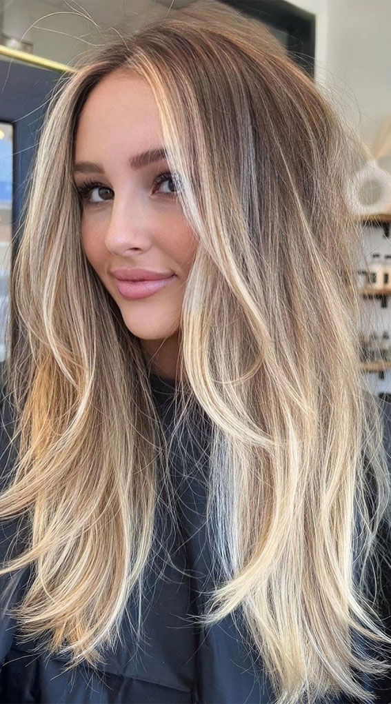 creamy blonde highlights