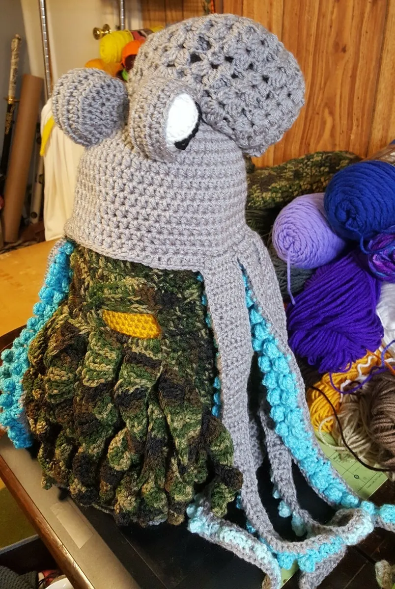 crochet octopus hat