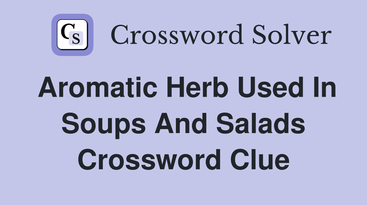 crossword aromatic herb