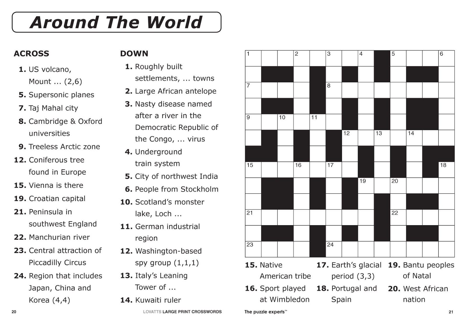 crossword clue vague