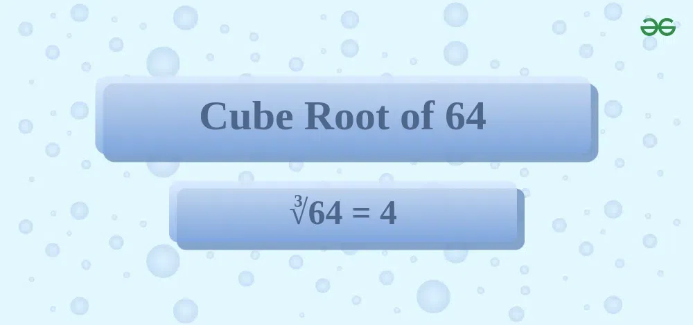 cubed root of 64