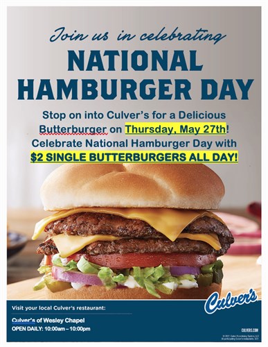 culvers burger day