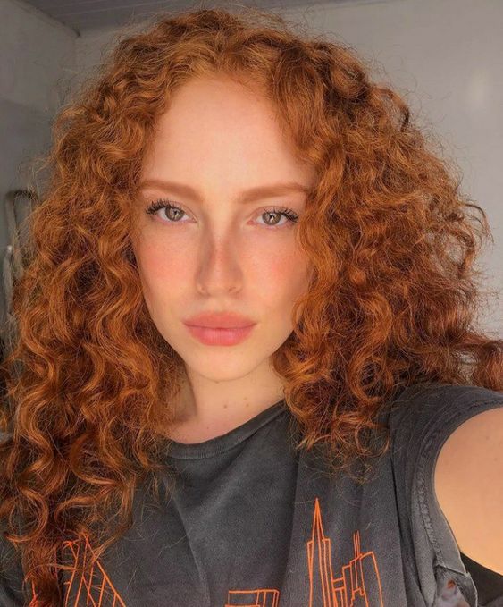 curly ginger hair