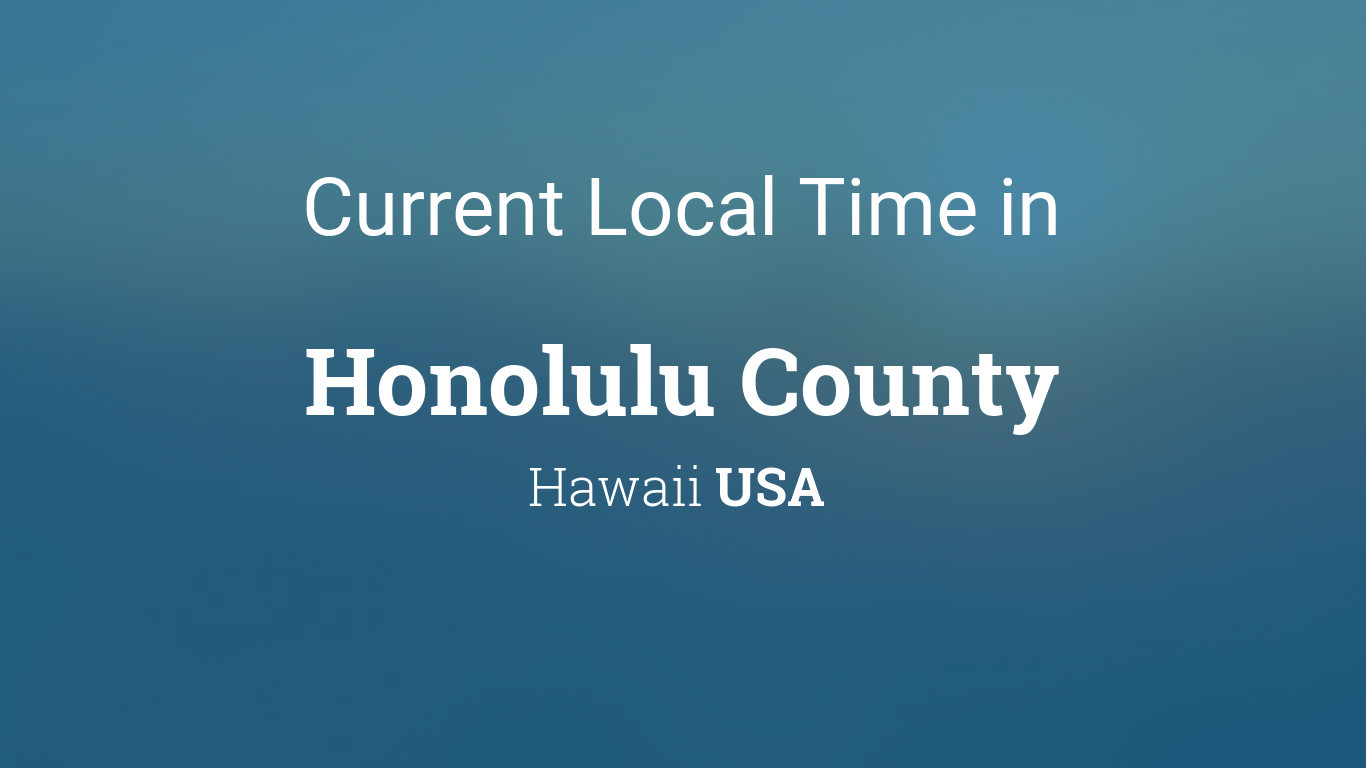 current time honolulu