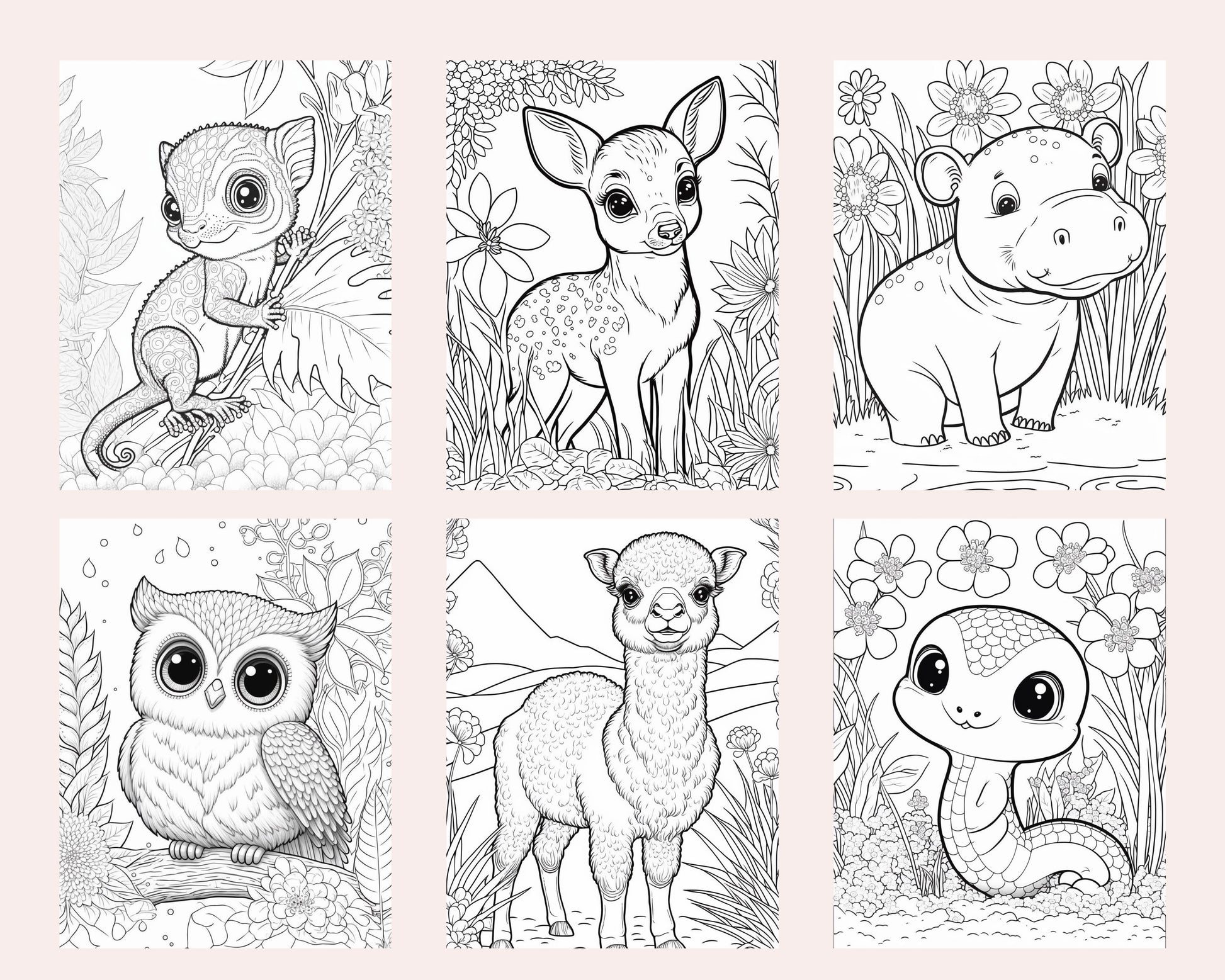 cute animals for coloring