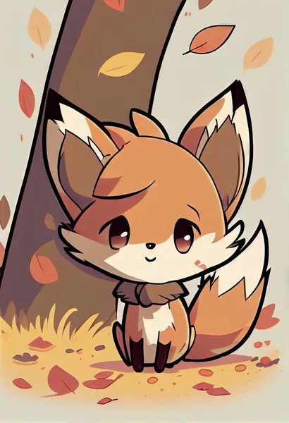 cute cartoon foxes