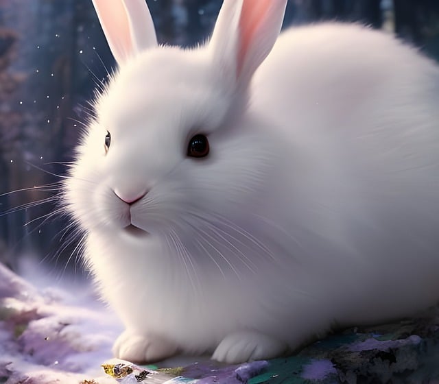 cute white rabbit images