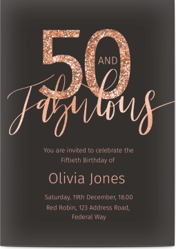 50th birthday invitations australia