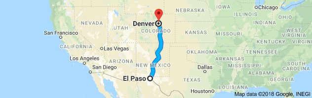 el paso texas to denver colorado