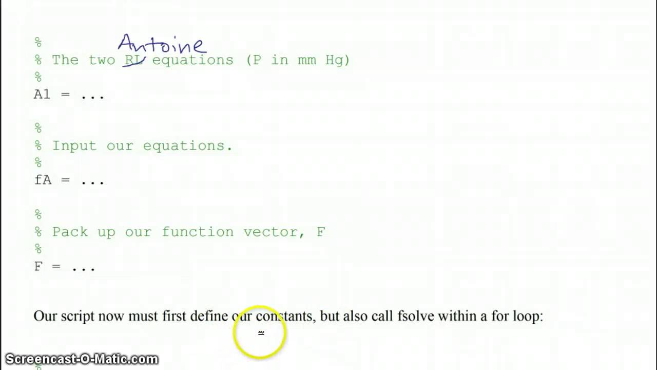 fsolve matlab