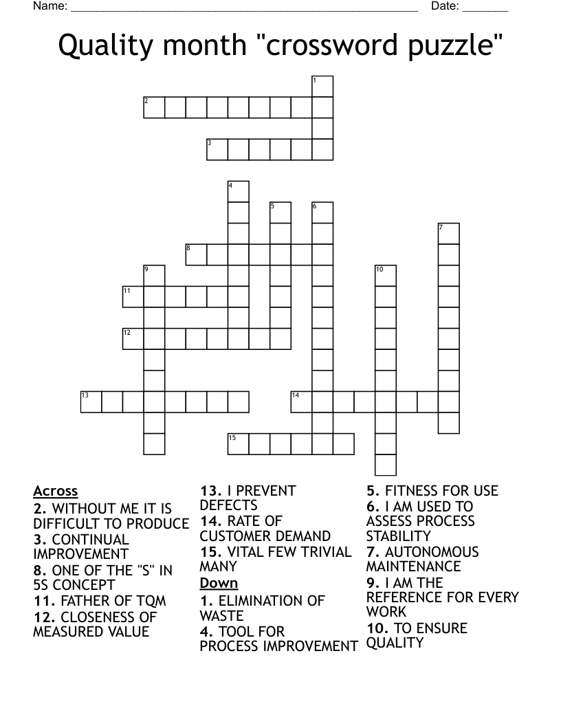 top quality crossword