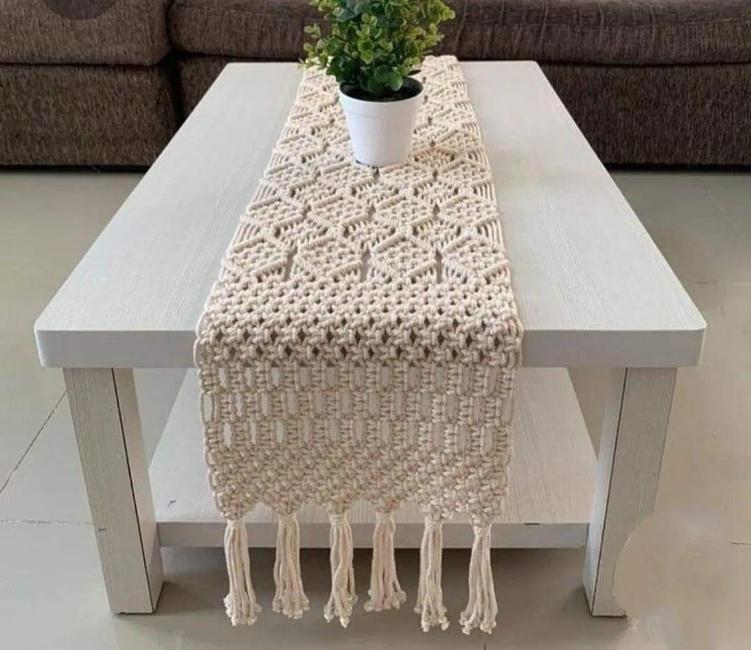 coffee table with runner