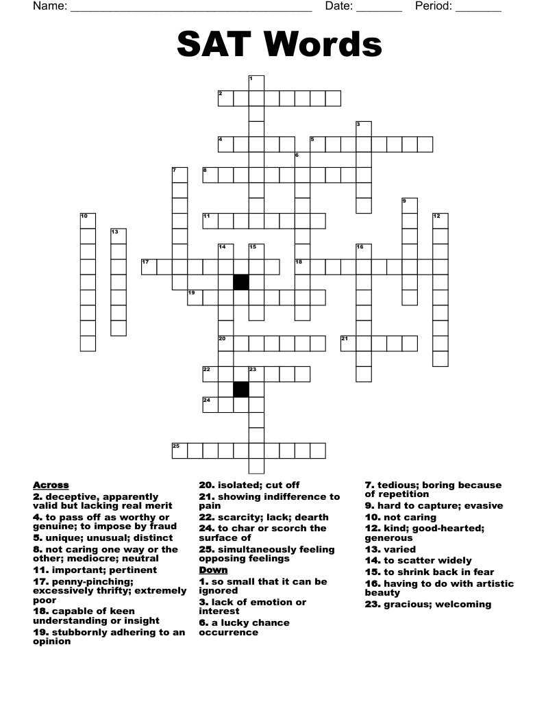 mediocre crossword