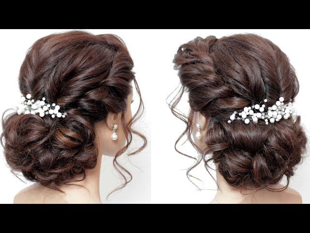 messy bun hairstyle for party