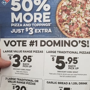 dominos traditional pizza voucher