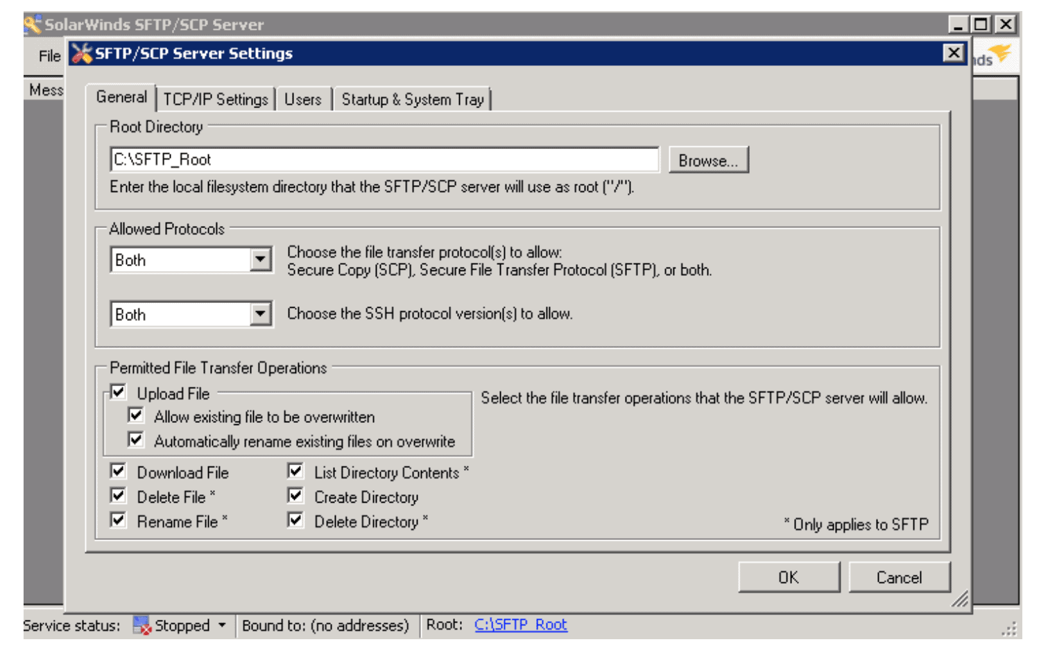 solarwinds sftp download