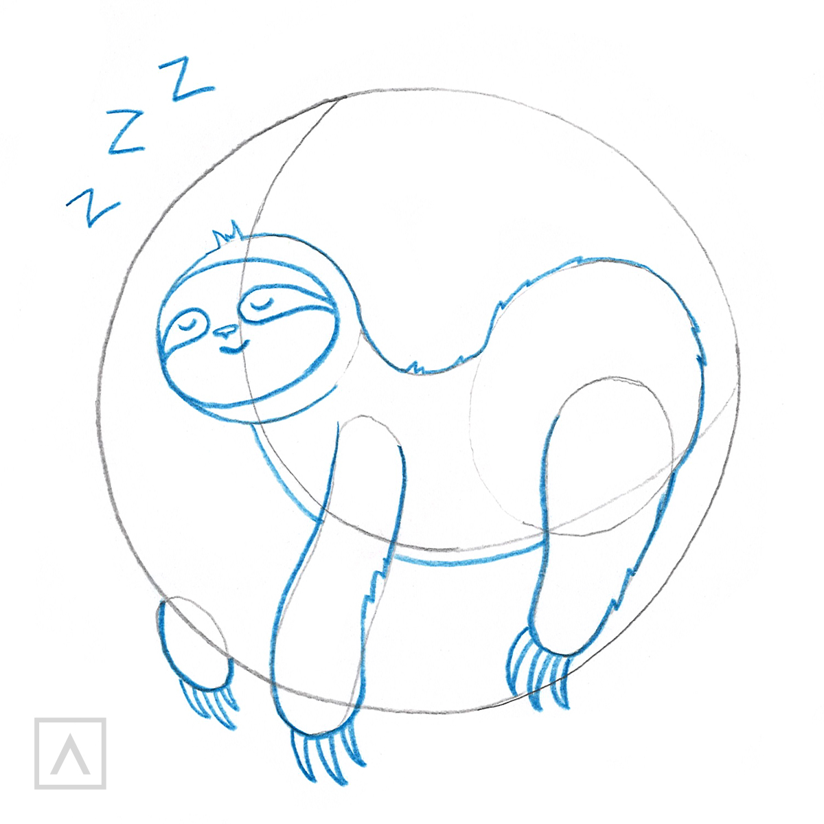 draw a sloth step by step