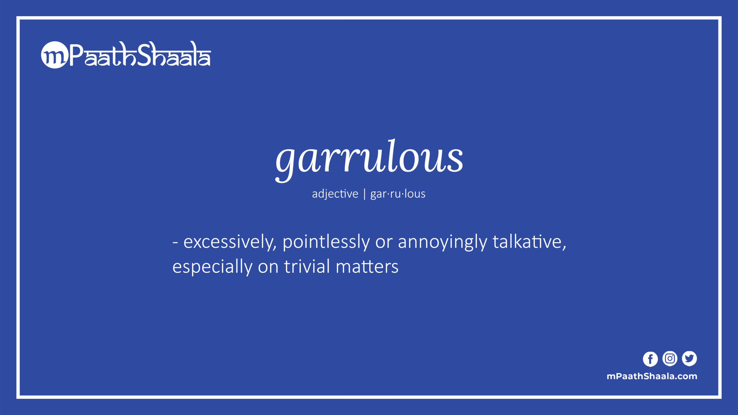 define garrulous