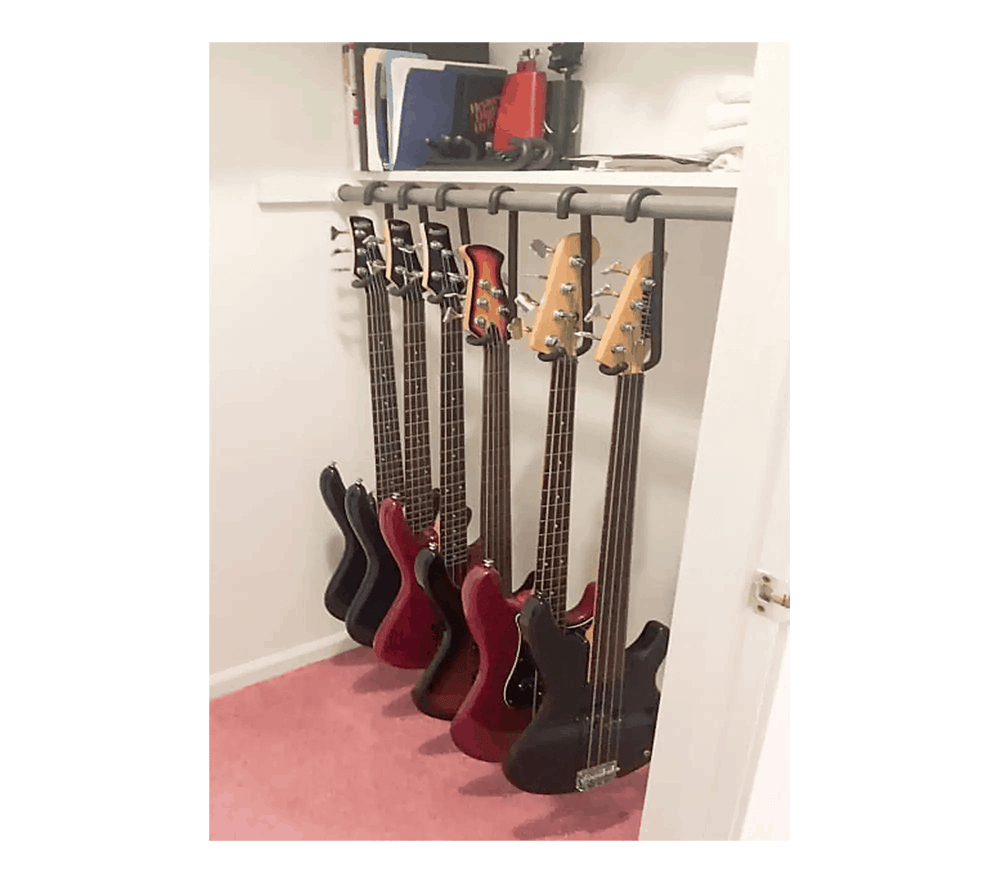 closet guitar hanger