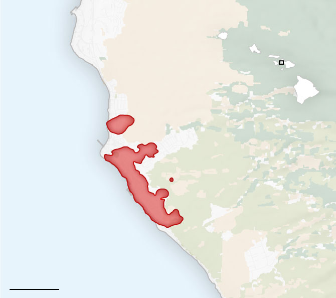 maui wild fire map