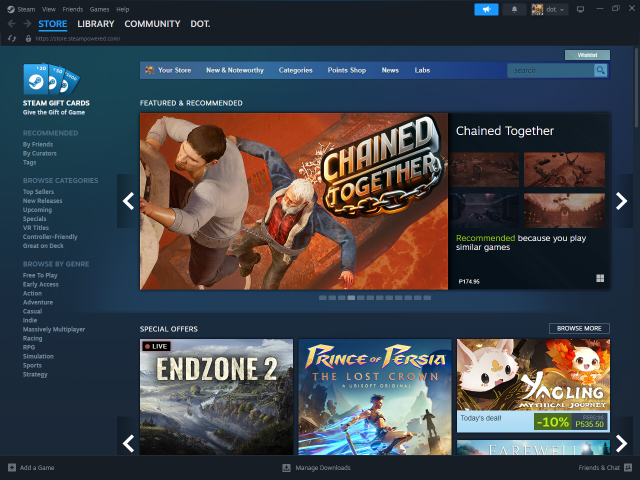 steam powered store