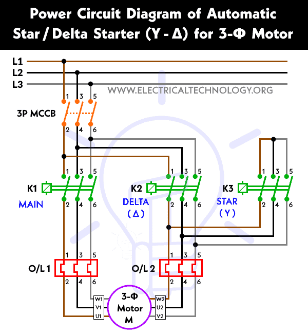 3 phase star delta motor connection diagram pdf