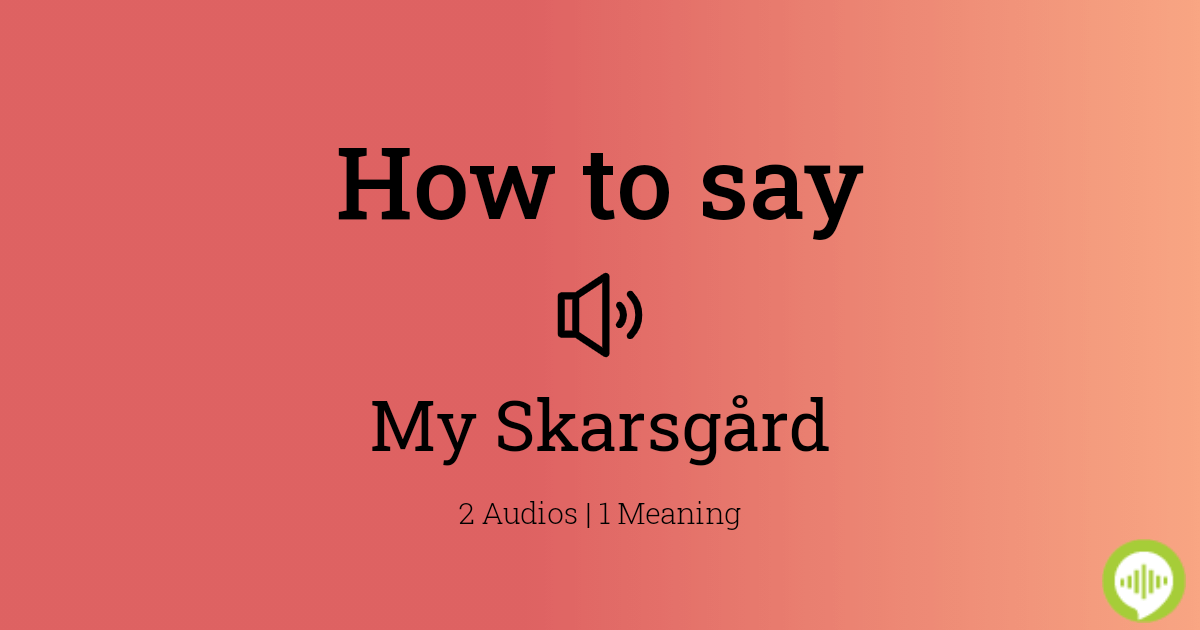 skarsgard pronunciation