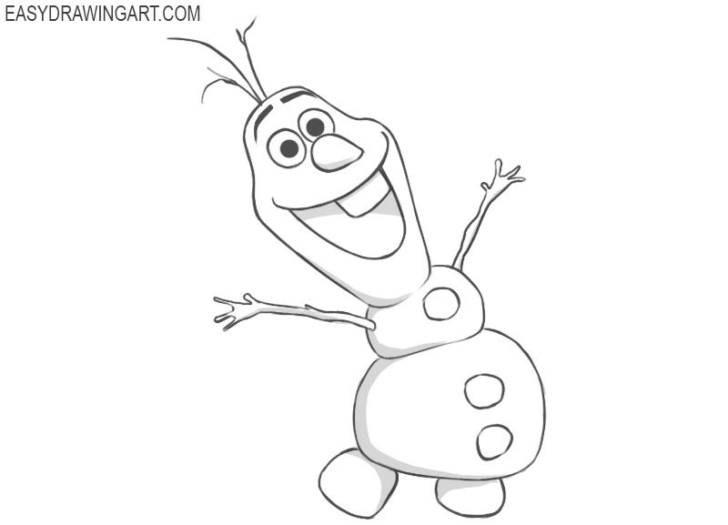 olaf drawing easy