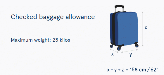 hand luggage weight air transat