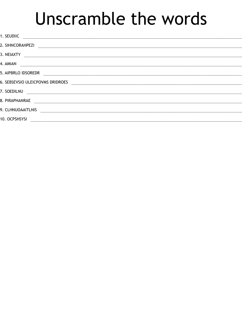 learning task 3 unscramble me