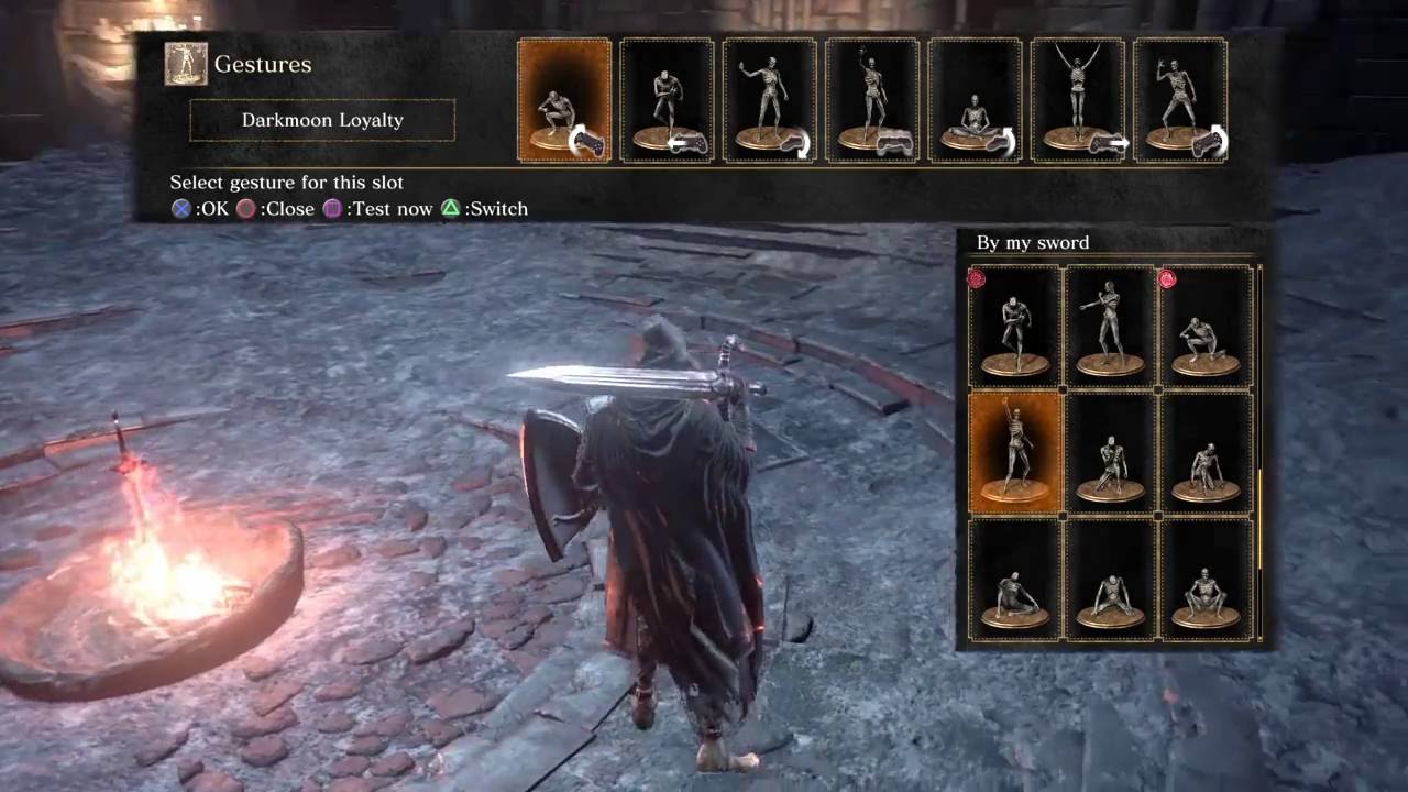 gestures dark souls