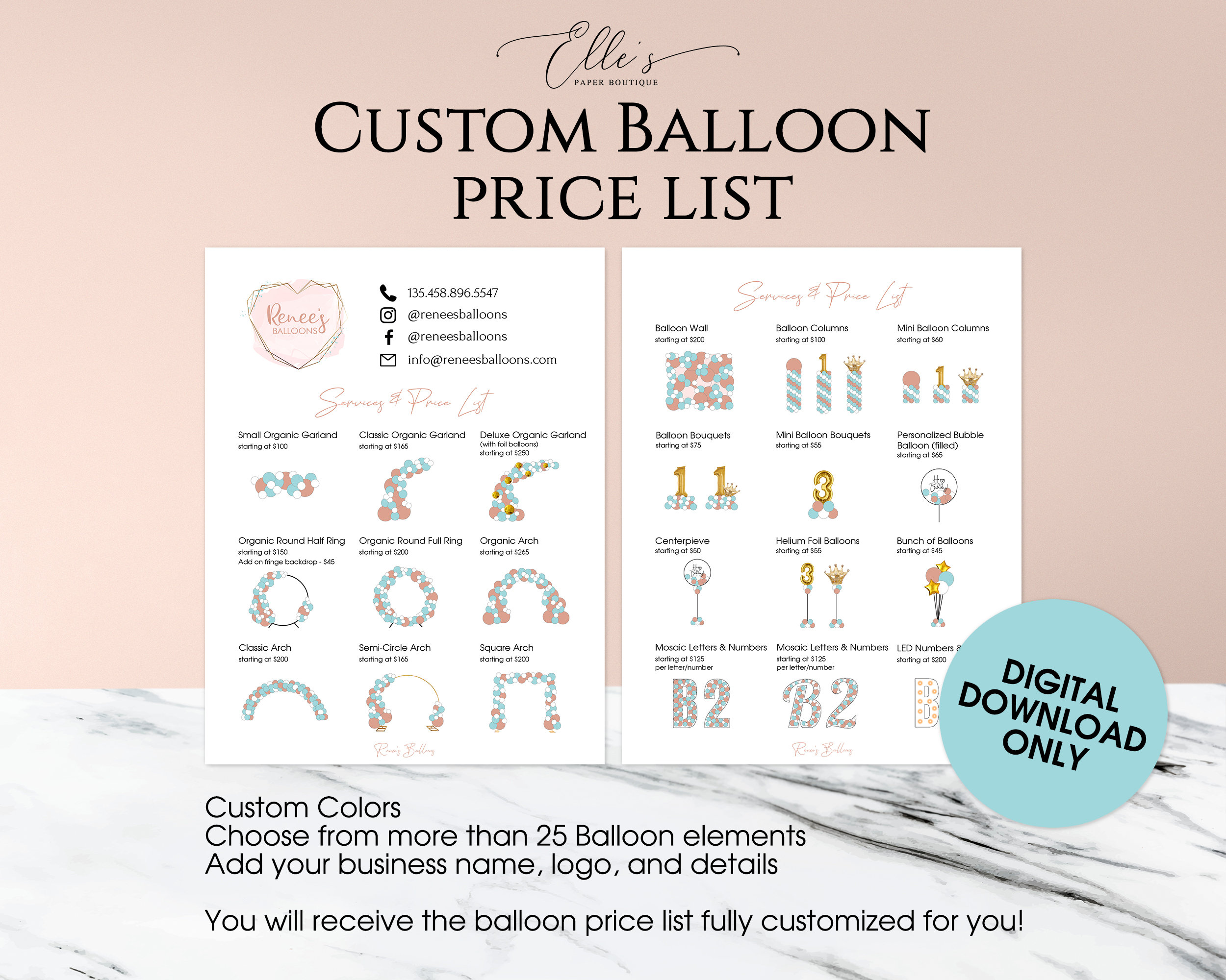 decoration balloon price