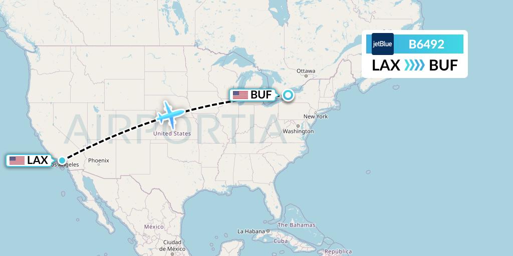 flights from buf to lax