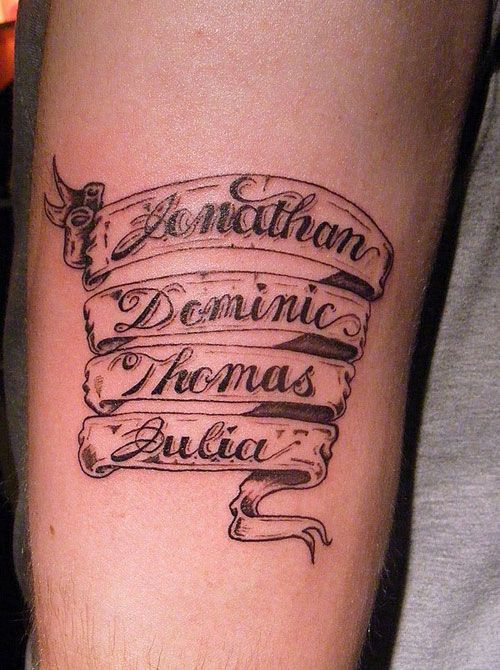 childrens name tattoos for men